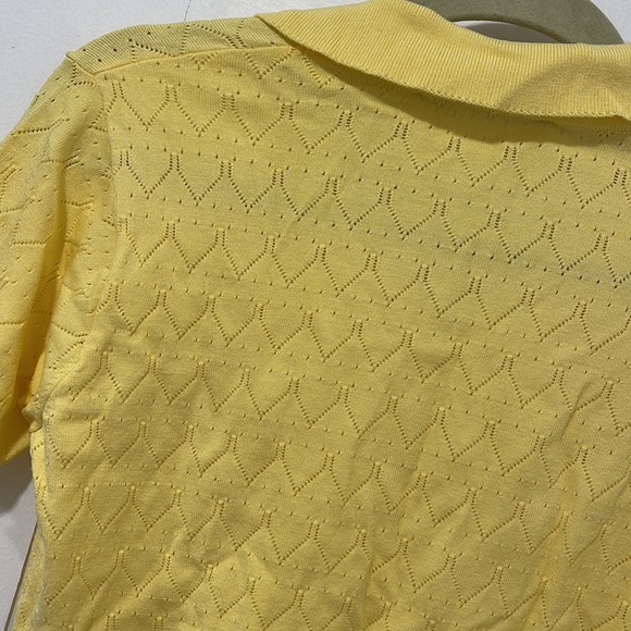Zara yellow cropped top with see through designs - Picture 4 of 4